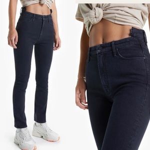 MOTHER Superior The Dazzler Shift Jeans Black